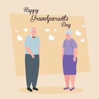 Alles Gute zum Großelterntag mit süßem älterem Paar