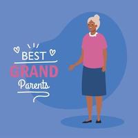 Großmutter auf Vektordesign der besten Großeltern vektor