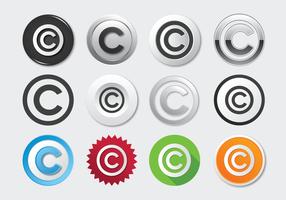 Set of Copyright Icon vektor