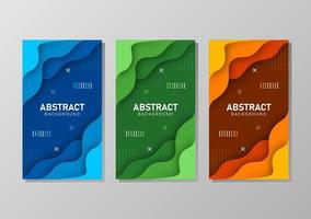 bunter flüssiger und geometrischer hintergrund mit flüssigen verlaufsformen vektor