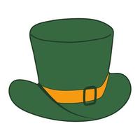 st Patricks dag symbol pyssling hatt. vektor. ClipArt bild isolerat på bakgrund vektor