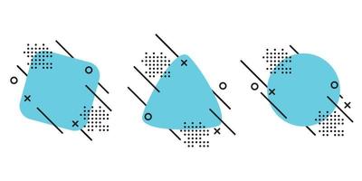 uppsättning av abstrakt flytande form. modern dynamisk färgad element. vätska baner med geometrisk form vektor illustration.