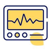 Medizinische Geräte zur Überwachung des Herzschlags, Elektrokardiogrammgerät vektor