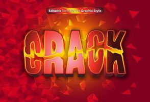 Crack-Texteffekt mit Grafikstil und bearbeitbar