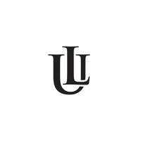 brev ul eller lu logotyp eller ikon design vektor