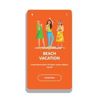 Strandurlaub und tropischer Resort-Party-Vektor vektor