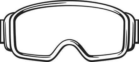 Skibrille mit - Wintersportbrille. Vektor-Illustration. vektor