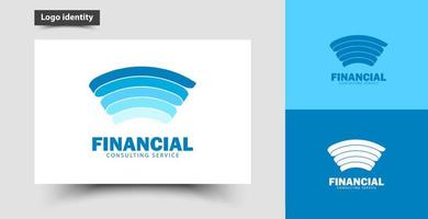 Business-Logo-Vorlage für Finanzberatungsdienstleistungsunternehmen vektor