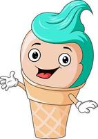 süße Eis-Cartoon-Figur vektor
