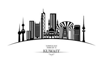 nationell dag kuwait vektor