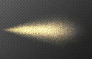 goldsprühfarbe mit glitzerpartikeln isoliert auf transparentem hintergrund. vektor