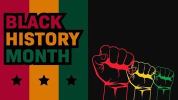 Hintergrund des schwarzen Geschichtsmonats. Die afroamerikanische Geschichte wird jährlich im Februar gefeiert. vektor