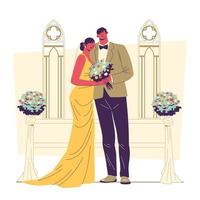 bröllop ceremoni begrepp vektor