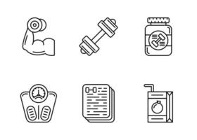 Fitness-Vektor-Icon-Set vektor