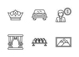 Auktionsvektor-Icon-Set vektor