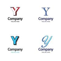Buchstabe y großes Logo-Pack-Design kreatives modernes Logo-Design für Ihr Unternehmen vektor