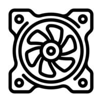 Fan-Computer-Teilelinie Symbol-Vektor-Illustration vektor