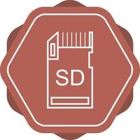 schönes Symbol für die Vektorlinie der SD-Karte vektor