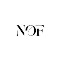 Nof-Buchstaben-Logo-Design, Nof-Vektor-Logo, Nof mit Form, Nof-Vorlage mit passender Farbe, Nof-Logo einfach, elegant, Nof-Luxus-Logo, Nof-Vektor-Profi, Nof-Typografie, vektor