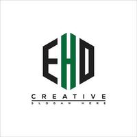 ehd-Buchstaben-Logo-Design vektor