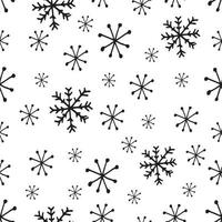 süßes schneeflockenmuster im modernen skandinavischen stil im vektor. abstraktes nordisches geometrisches Design für Winterdekorationsinnenraum, Druckplakate, tolle Karte, Bussines-Banner, Verpackung. vektor