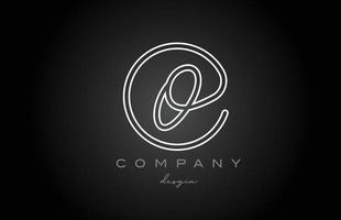 svart och vit linje o alfabet brev logotyp ikon design. handskriven ansluten kreativ mall för företag och företag vektor