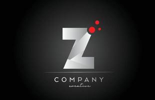 svart z alfabet brev logotyp ikon med röd punkt. design lämplig för en företag eller företag vektor