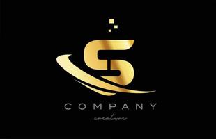 guld gyllene susa s alfabet brev logotyp ikon med gul Färg. design för en företag eller företag vektor