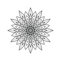 Schwarz-Weiß-Blumen-Mandala-Designs vektor