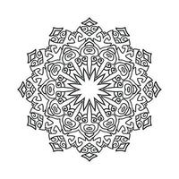 Schwarz-Weiß-Blumen-Mandala-Designs vektor