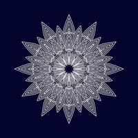 neue Blumen-Mandala-Kunst-Vektor-Illustration vektor