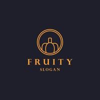 kreative Frucht-Logo-Vektor-Design-Vorlage vektor