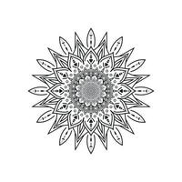 svart och vit blomma mandala konst vektor