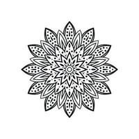 Schwarz-Weiß-Blumen-Mandala-Designs vektor