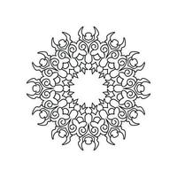 Schwarz-Weiß-Blumen-Mandala-Designs. neue Mandala-Kunst-Vektor-Illustration vektor