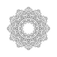 Schwarz-Weiß-Blumen-Mandala-Kunst vektor