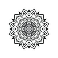 Schwarz-Weiß-Blumen-Mandala-Kunst vektor