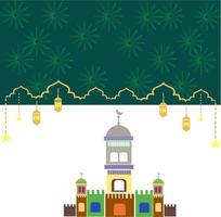 illustration av en moské ramadan kareem. vektor