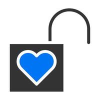 solide blaue graue valentine illustration vektor und logo symbol neues jahr symbol perfekt.