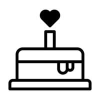 kuchen dualtone schwarz valentine illustration vektor und logo symbol neujahr symbol perfekt.