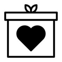 geschenk dualtone schwarz valentine illustration vektor und logo symbol neujahrssymbol perfekt.