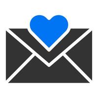 Massage solide blau grau valentine Abbildung Vektor und Logo-Symbol Symbol des neuen Jahres perfekt.