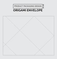 klippa produkt förpackning design origami elvelop vektor