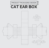 Cutomize Produktverpackungsdesign Katzenohrbox vektor