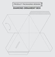 Cutomize Produktverpackungsdesign Diamond Ornament Box vektor