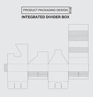 Passen Sie das Design der Produktverpackung an, integrierte Trennbox vektor