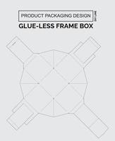 Cutomize Produktverpackungsdesign leimlose Rahmenbox vektor