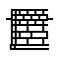 Blockfundament Symbol Vektor Umriss Illustration