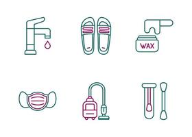 Hygiene-Routine-Vektor-Icon-Set vektor