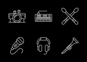 Musik-Vektor-Icon-Set vektor